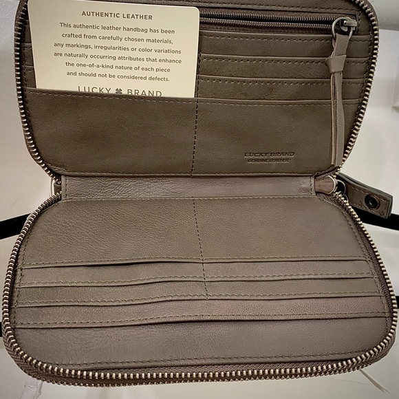 Kaie Convertible Leather Wallet- Lucky Brand- Color: Brown - Picture 11 of 11